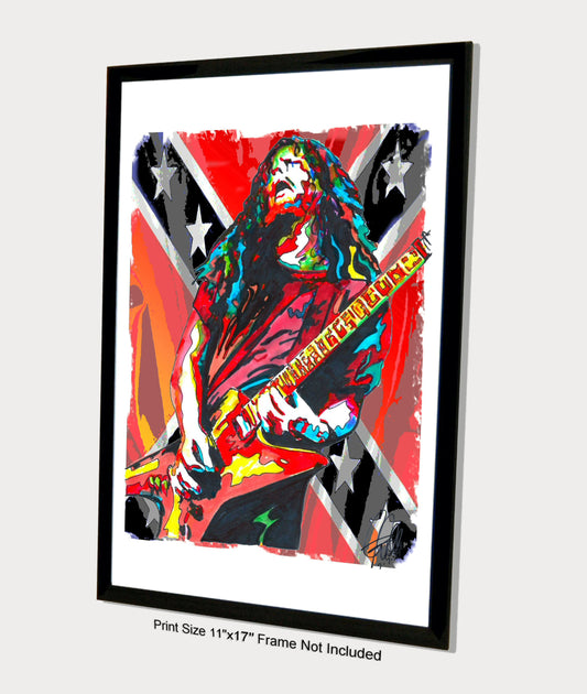 Dimebag Darrell Pantera Guitar Heavy Metal Music Poster Print Wall Art 11x17