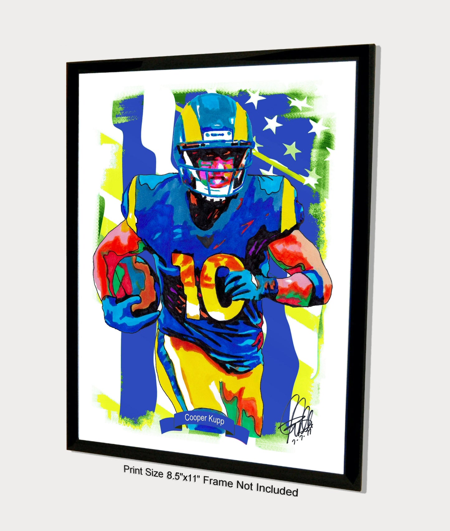 Cooper Kupp Los Angeles Rams Football Poster Print Wall Art 8.5x11