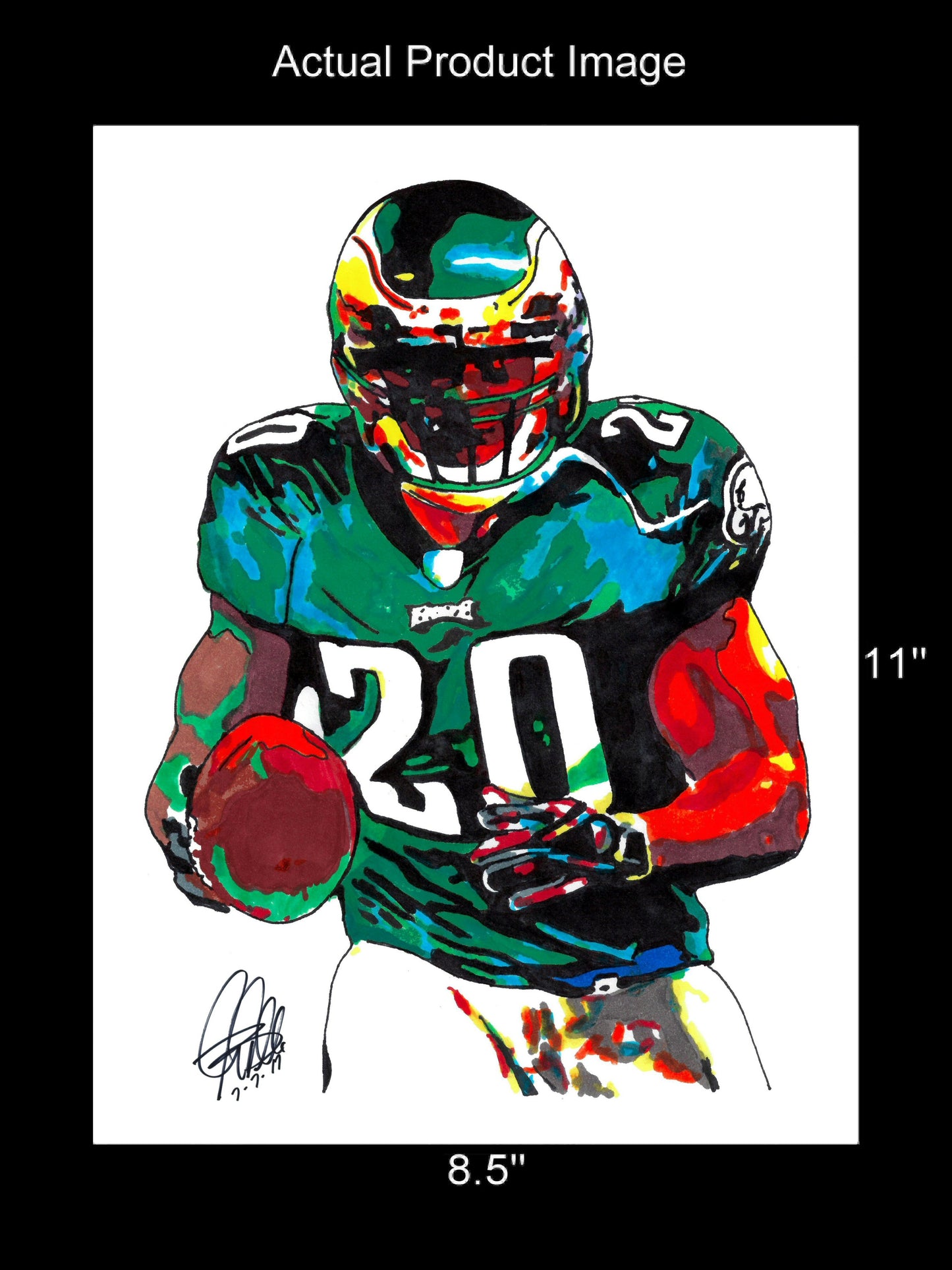 Brian Dawkins Philadelphia Eagles Football Sports Poster Print Wall Art 8.5x11