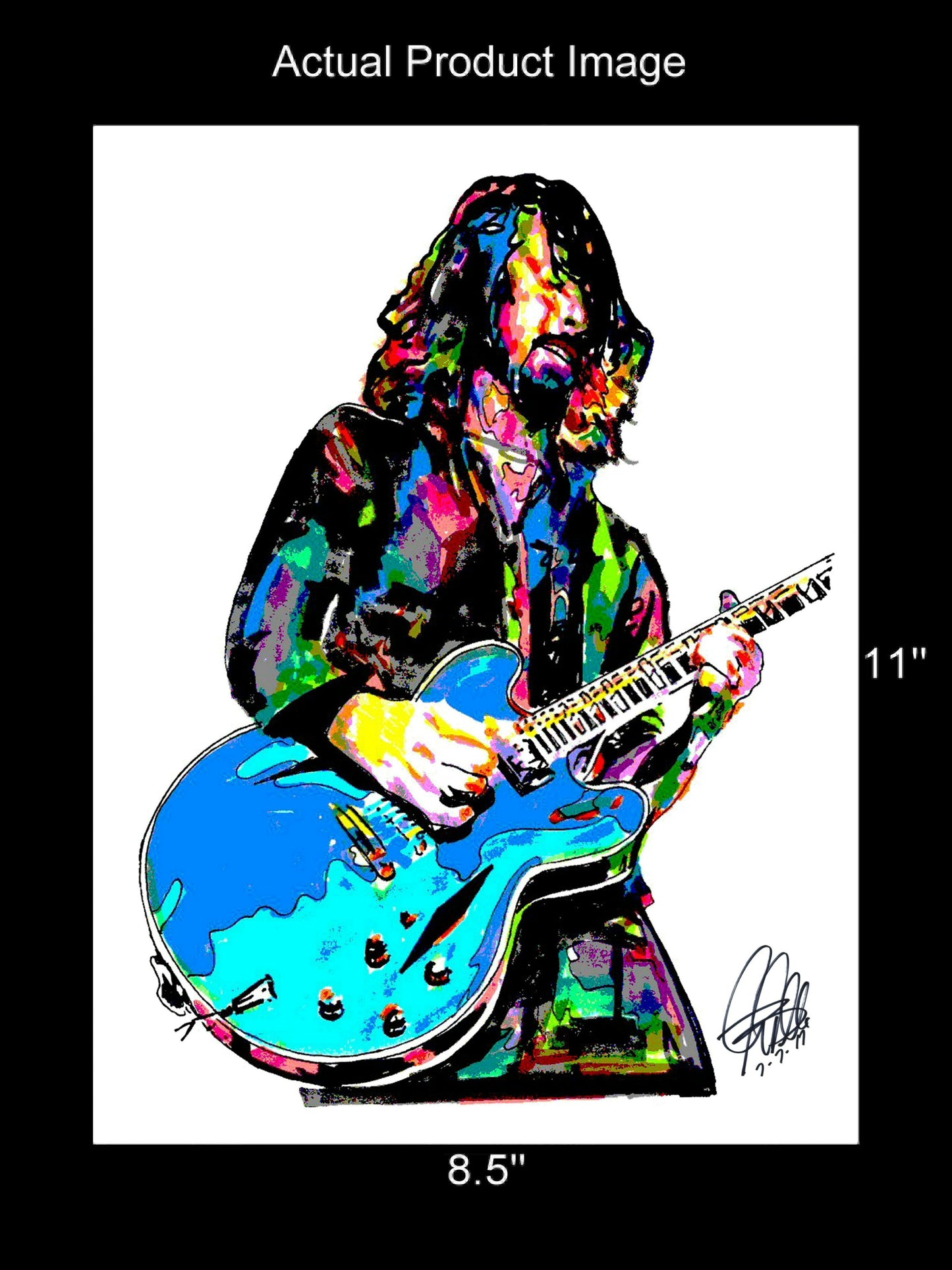 Dave Grohl Foo Fighters Hard Rock Music Poster Print Wall Art 8.5x11