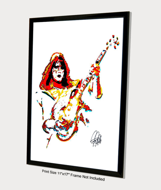 Ace Frehley Kiss Guitar Rock Music Poster Print Wall Art 11x17