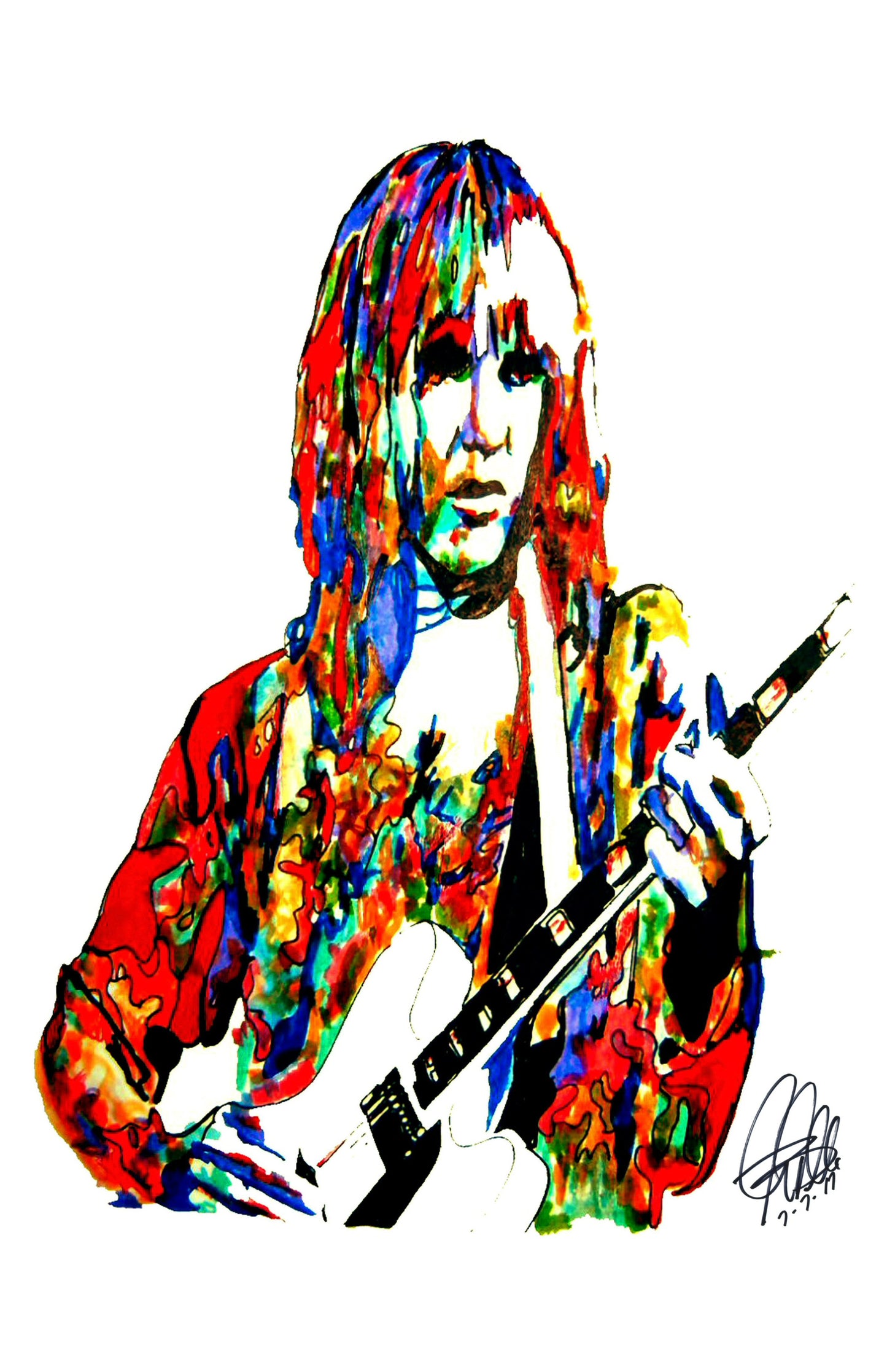 Alex Lifeson Rush Guitar Rock Music Poster Print Wall Art 11x17