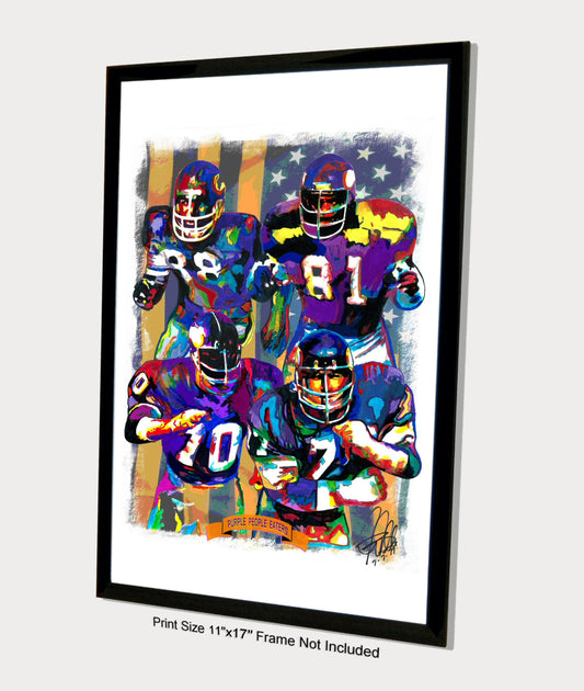 Purple People Eaters Minnesota Vikings Football Sports Poster Print Art 11x17