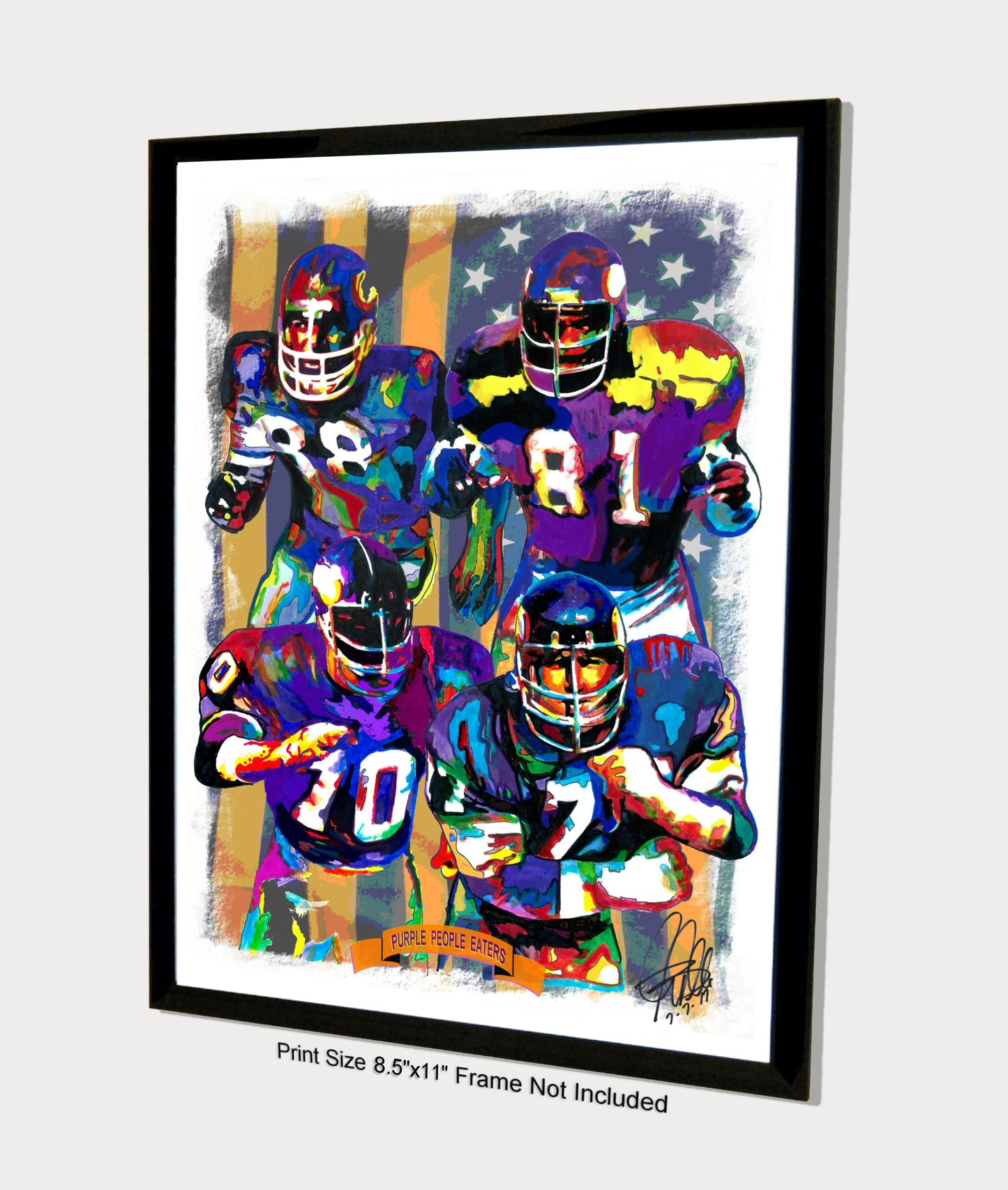 Purple People Eaters Minnesota Vikings Football Sports Poster Print Art 8.5x11