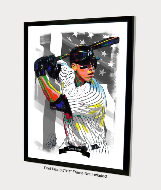 Aaron Judge New York Yankees Baseball Sports Poster Print Wall Art 8.5x11