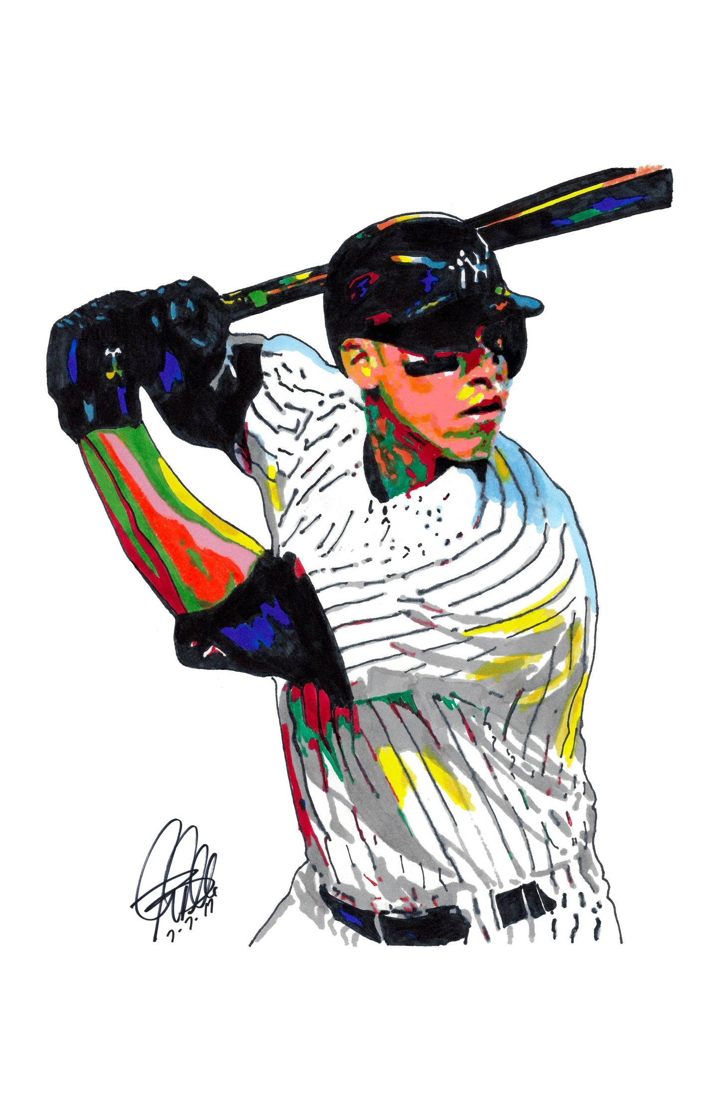 Aaron Judge New York Yankees RF Baseball Sports Poster Print Wall Art 11x17