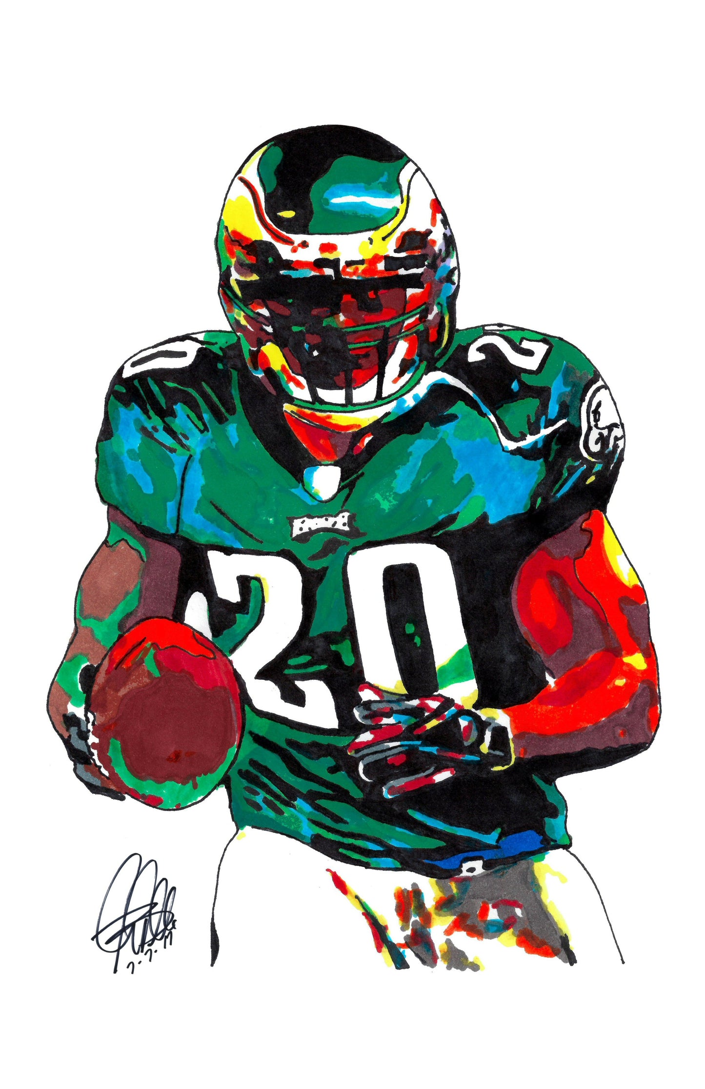 Brian Dawkins Philadelphia Eagles Football Sports Poster Print Wall Art 11x17