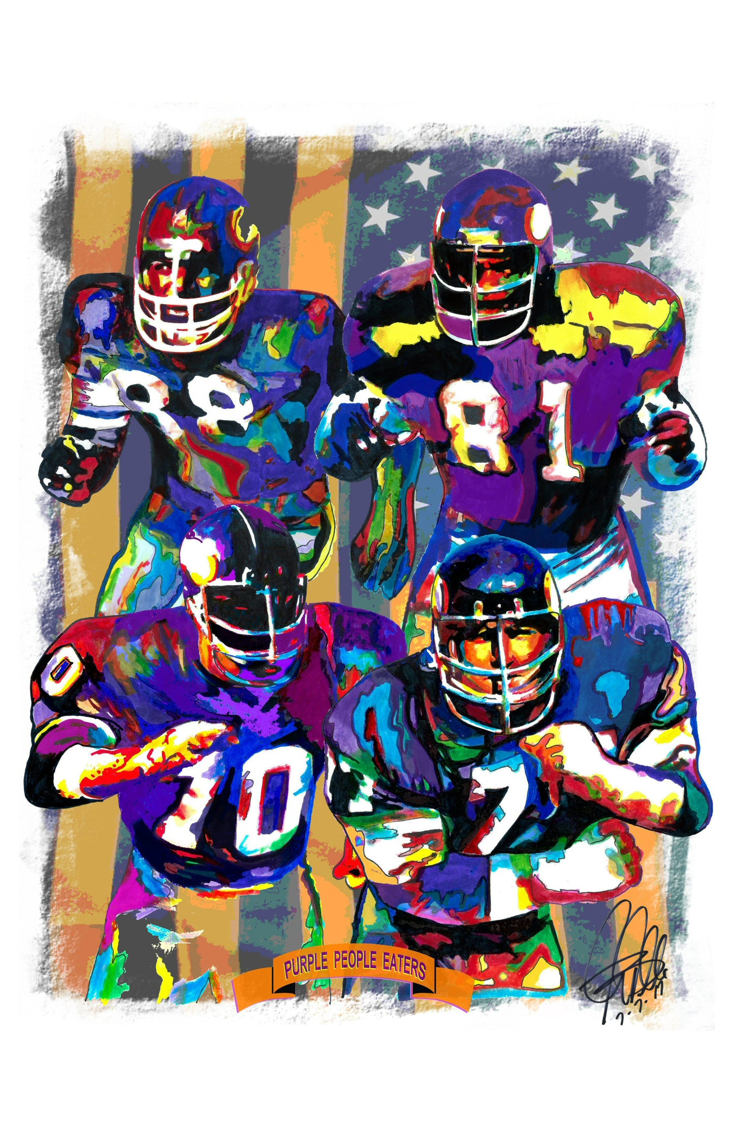 Purple People Eaters Minnesota Vikings Football Sports Poster Print Art 11x17