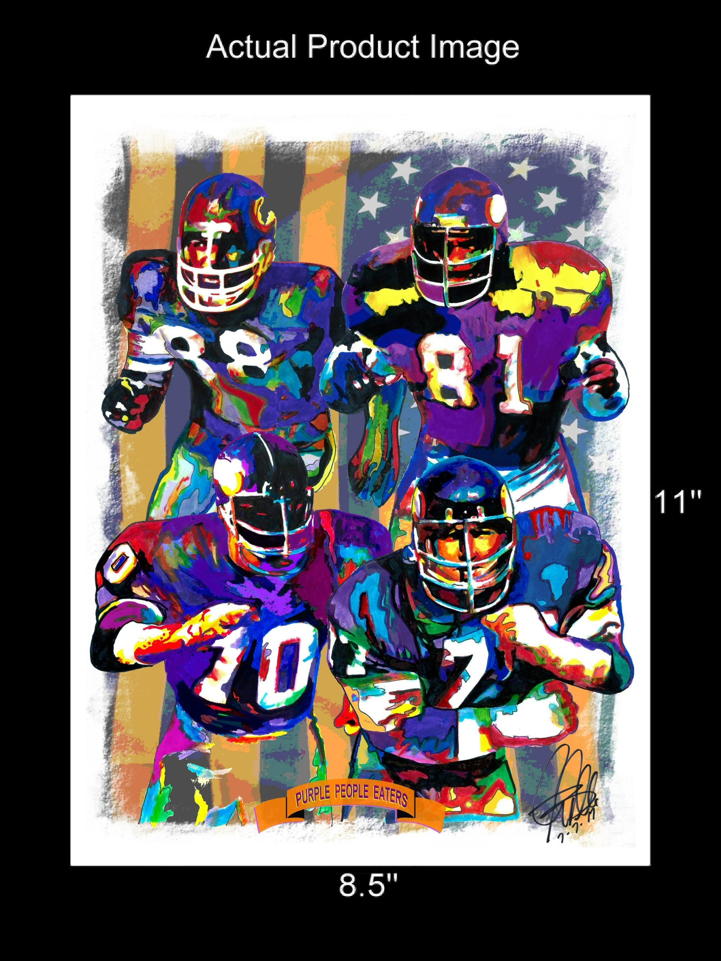 Purple People Eaters Minnesota Vikings Football Sports Poster Print Art 8.5x11