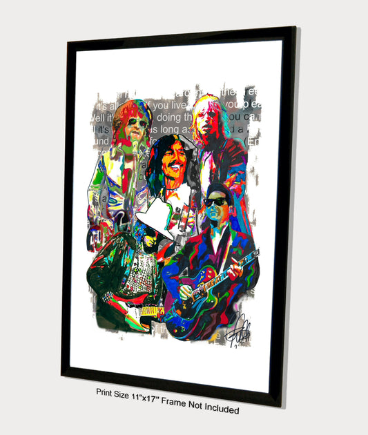 Traveling Wilburys Dylan Harrison Petty Rock Music Poster Print Wall Art 11x17