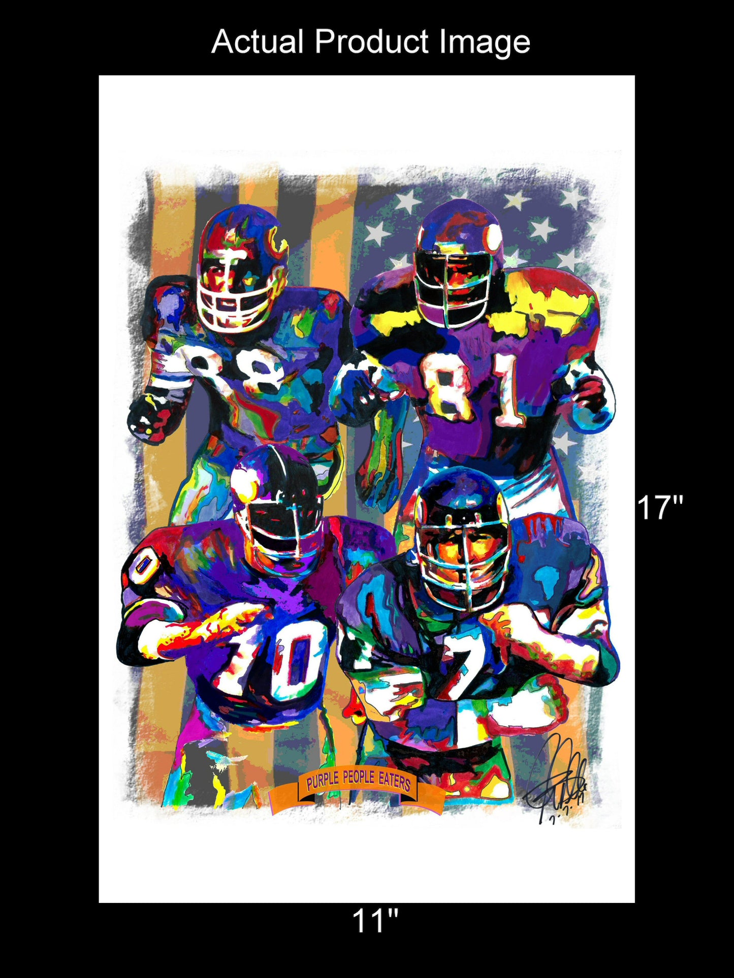 Purple People Eaters Minnesota Vikings Football Sports Poster Print Art 11x17