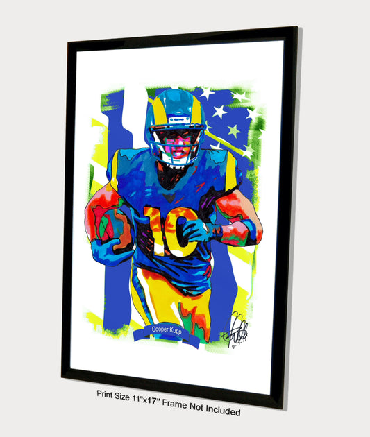 Cooper Kupp Los Angeles Rams Football Poster Print Wall Art 11x17