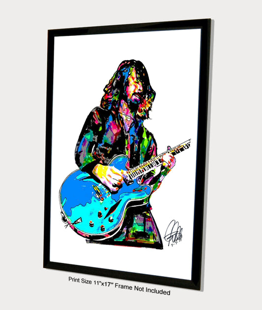 Dave Grohl Foo Fighters Hard Rock Music Poster Print Wall Art 11x17