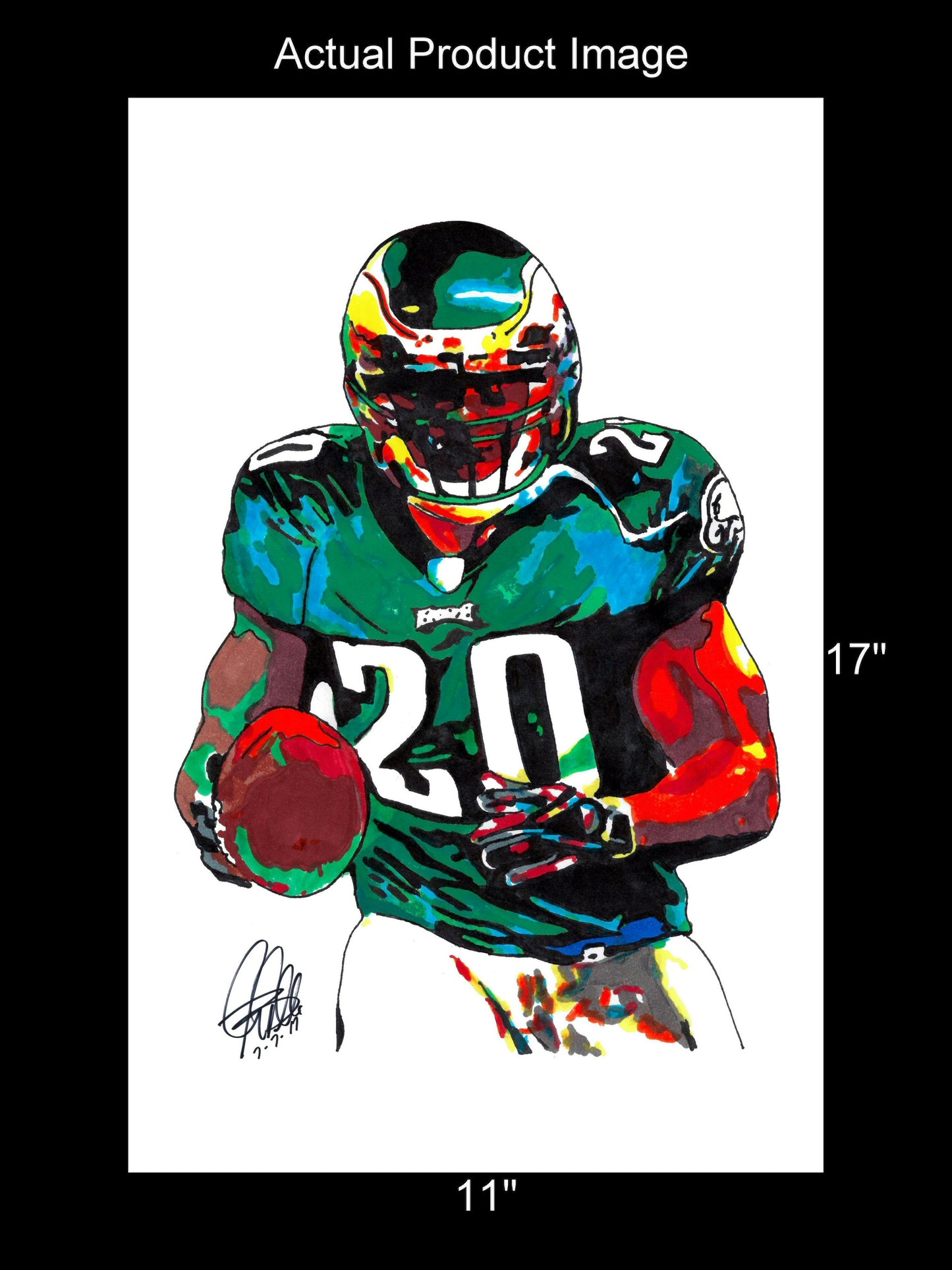 Brian Dawkins Philadelphia Eagles Football Sports Poster Print Wall Art 11x17