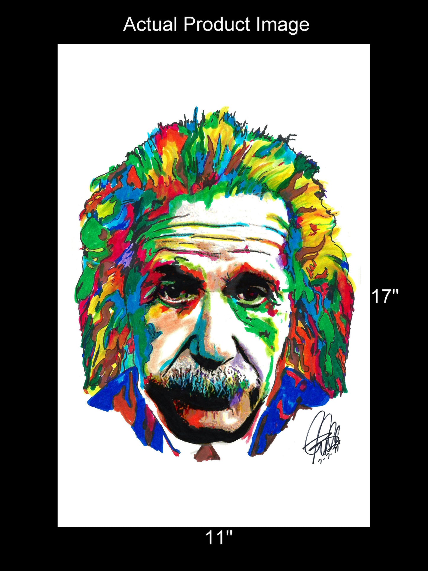 Albert Einstein Science Physics Poster Print Wall Art 11x17