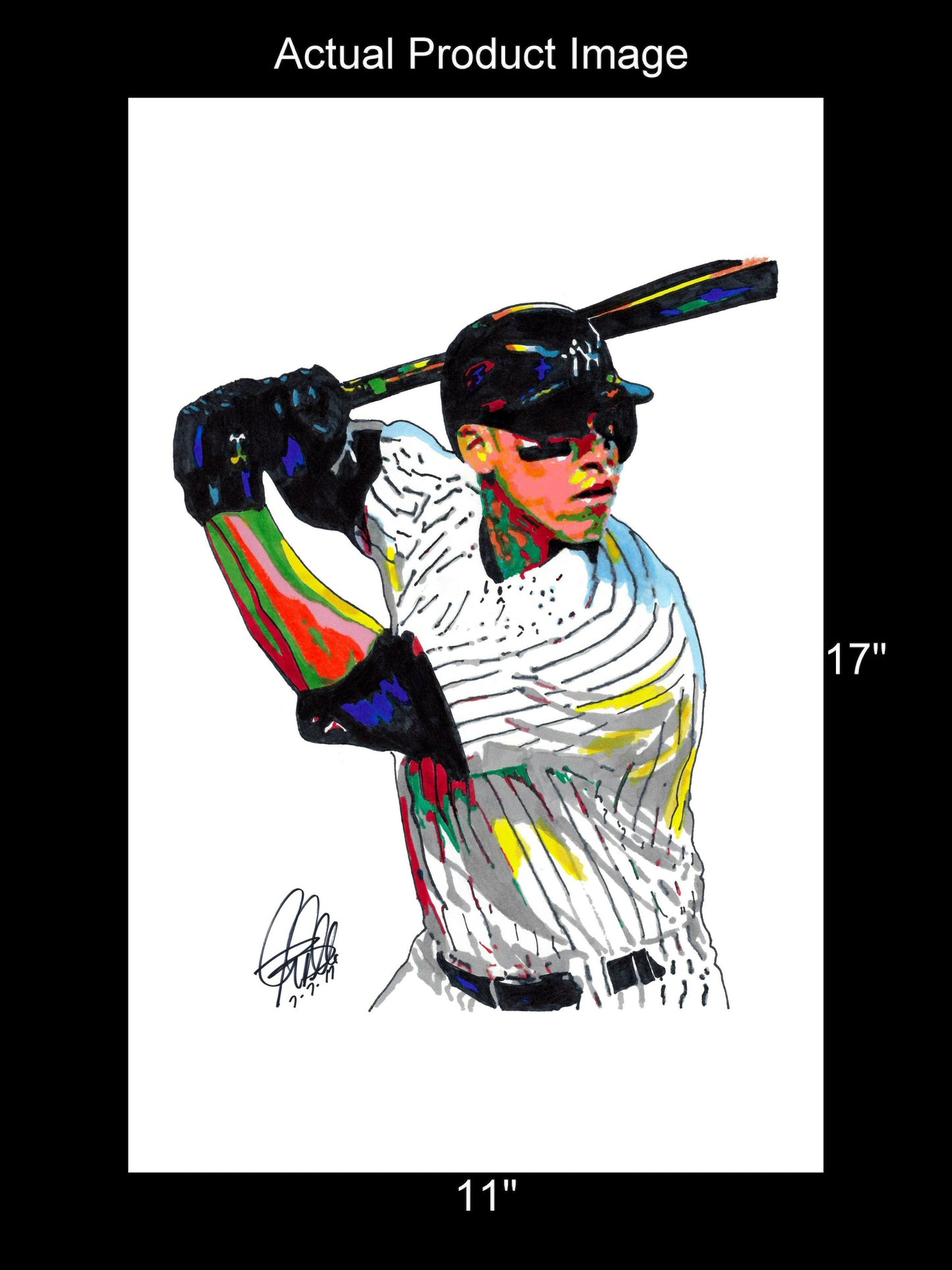 Aaron Judge New York Yankees RF Baseball Sports Poster Print Wall Art 11x17