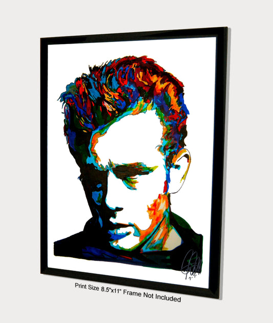 James Dean American Actor Poster Print Wall Art 8.5x11