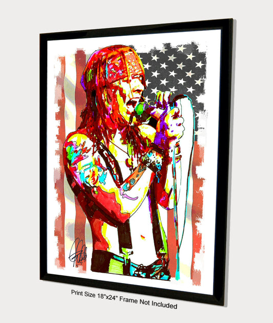 Axl Rose Guns N Roses Singer Hard Rock Music Poster Print Wall Art 18x24