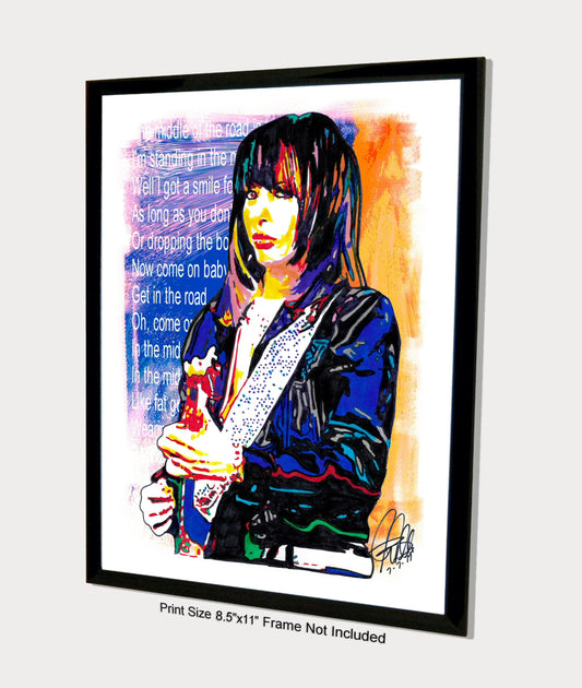 Chrissie Hynde The Pretenders New Wave Rock Music Poster Print Wall Art 8.5x11