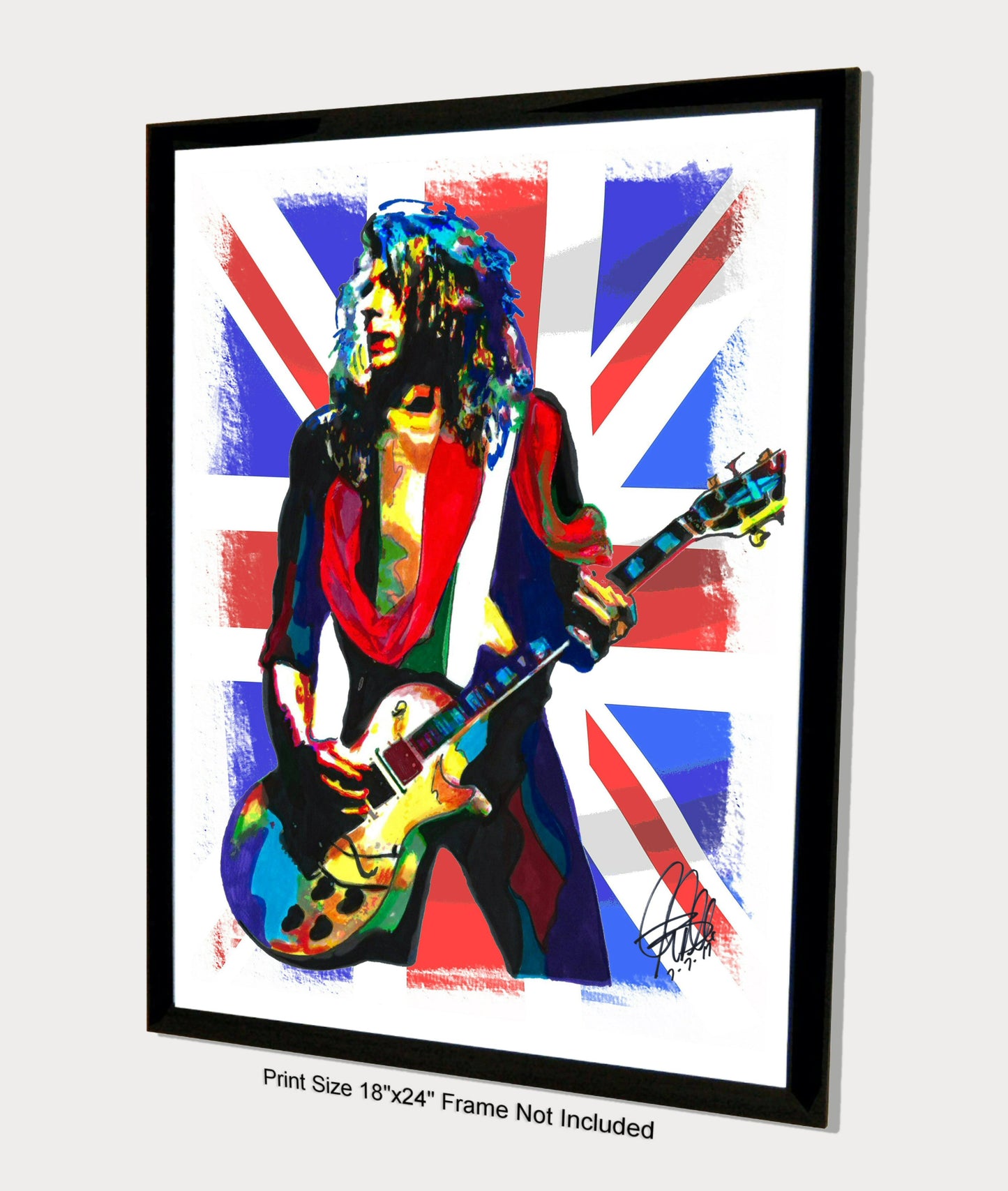 Steve Clark Def Leppard Guitar Hard Rock Music Print Poster Wall Art 18x24