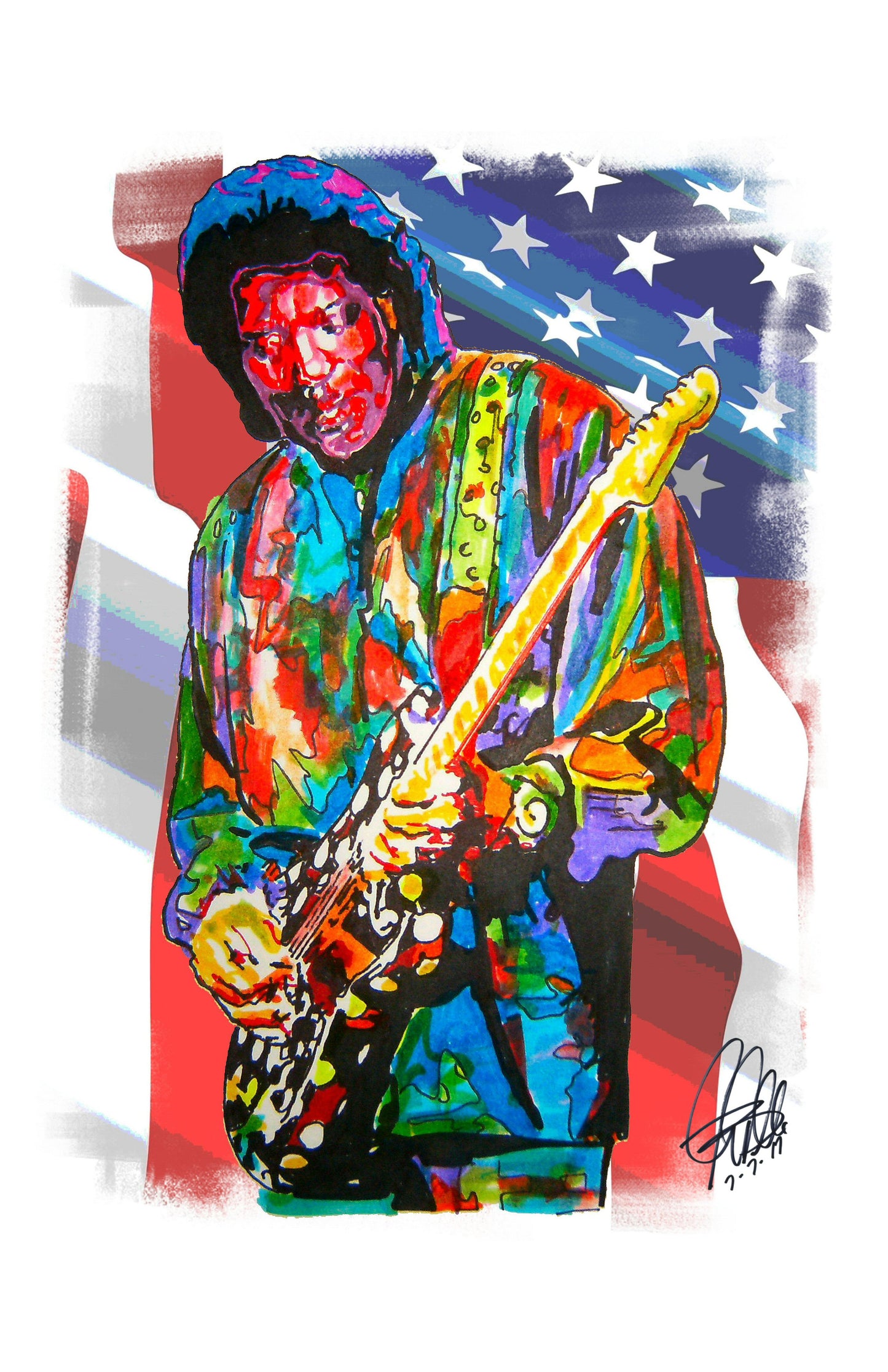 Buddy Guy Singer Guitar Blues Music Poster Print Wall Art 11x17