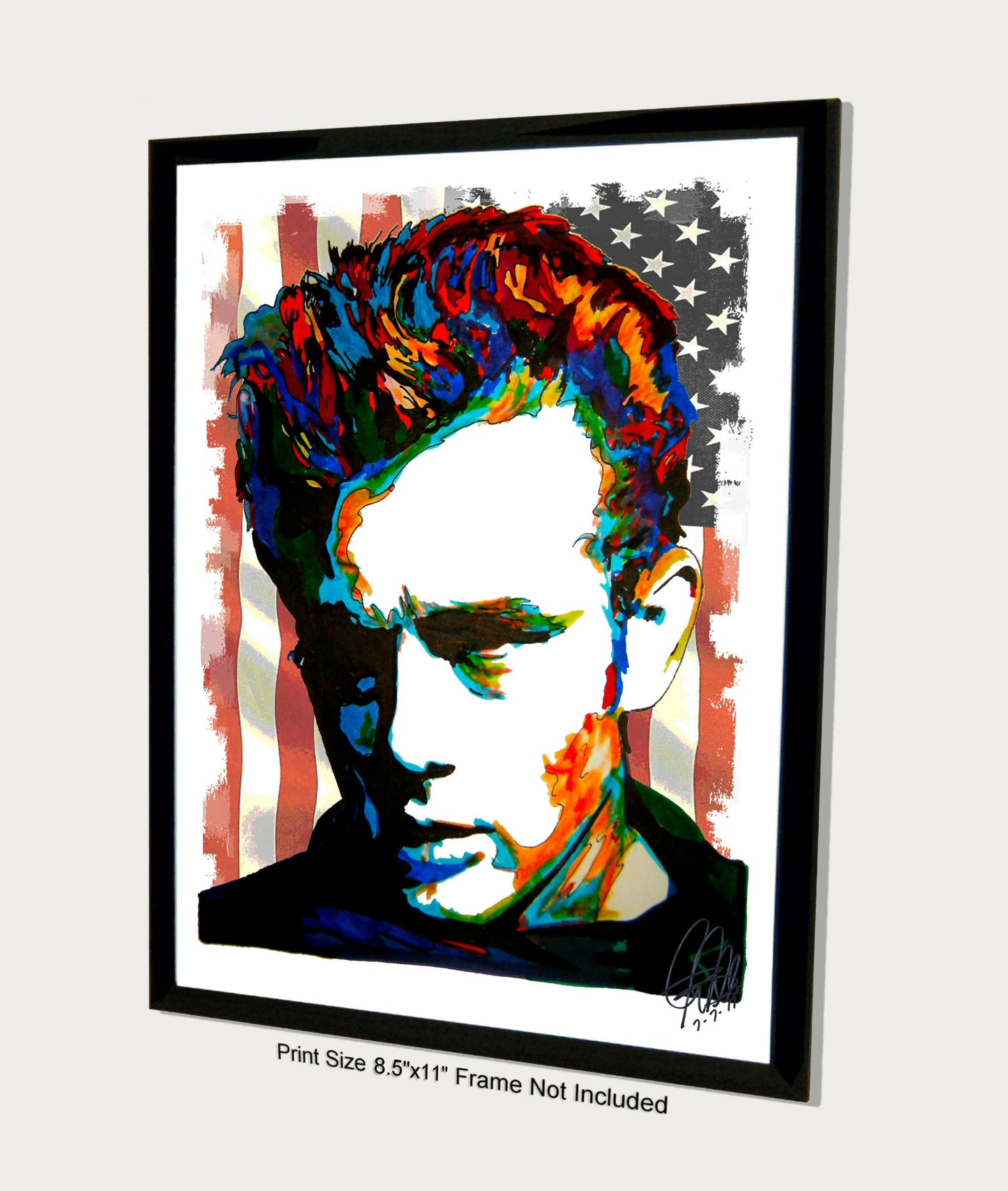 James Dean American Actor Movie Poster Print Wall Art 8.5x11