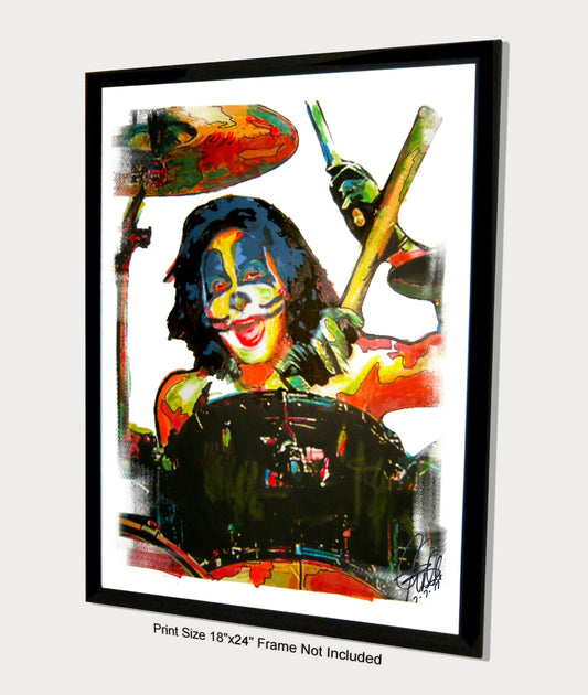 Peter Criss Kiss Drums Rock Music Poster Print Wall Art 18x24