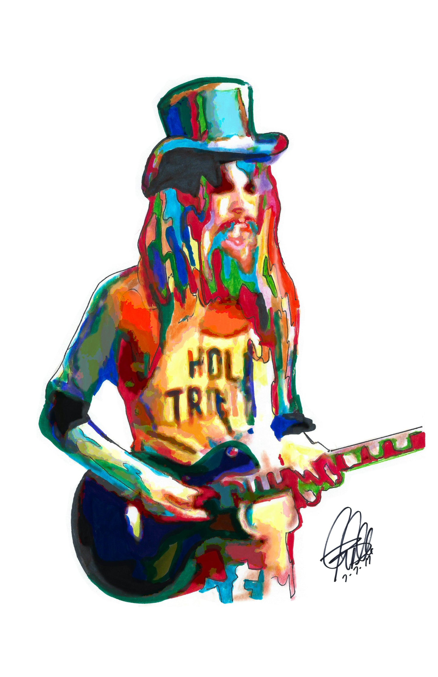 Leon Russell Rock Singer Guitar Piano Music Poster Print Wall Art 11x17