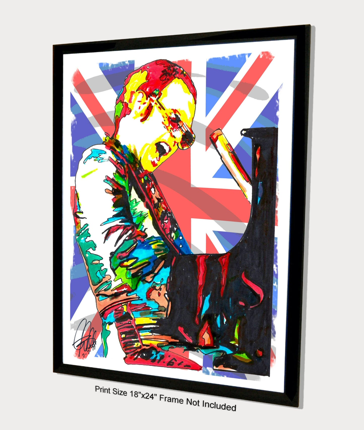 Elton John Singer Piano Pop Rock Music Poster Print Wall Art 18x24