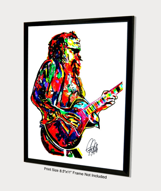 Keith Richards Guitar Rock Music Poster Print Wall Art 8.5x11