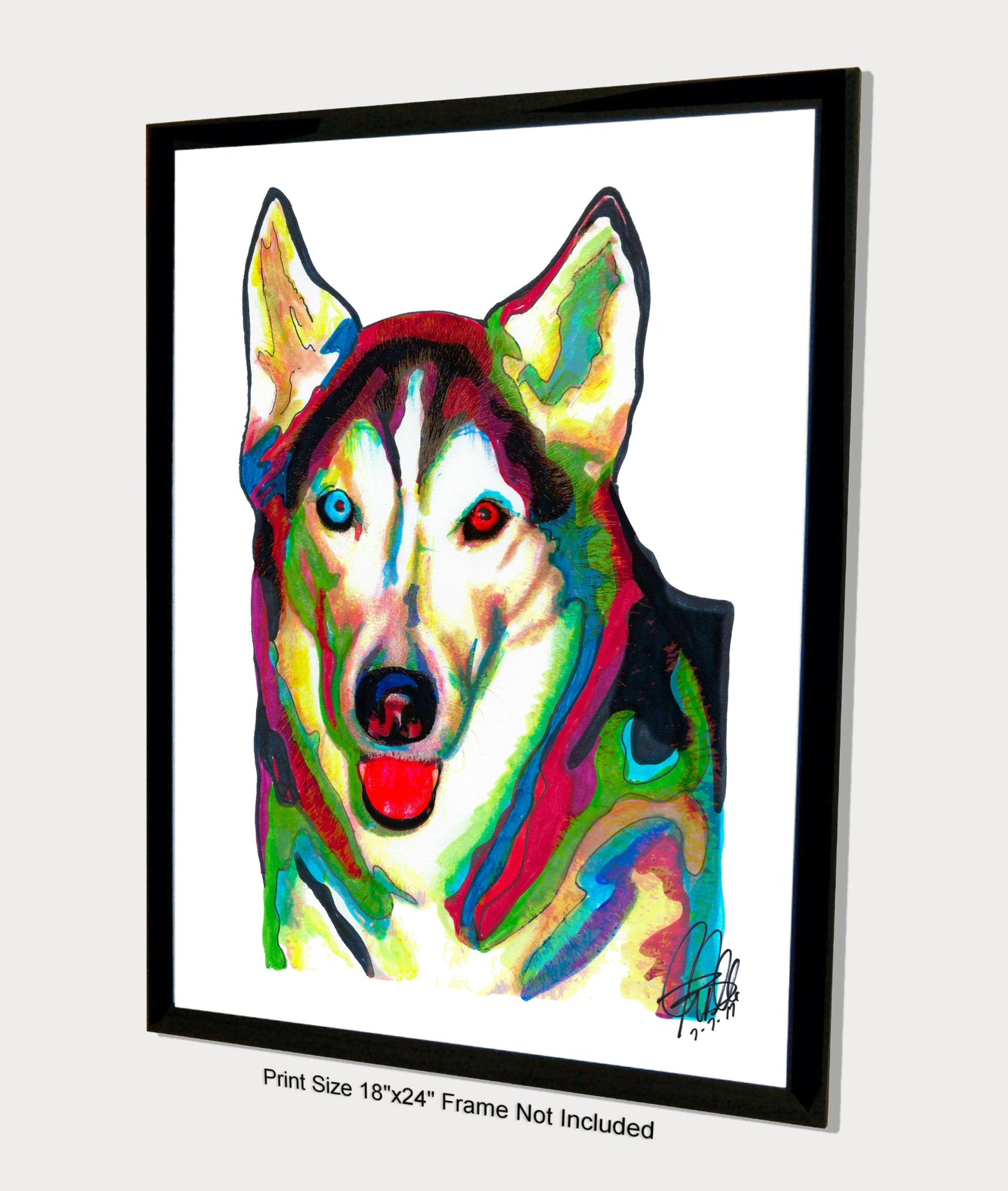 Siberian Husky Alaska Sled Dog Pet Poster Print Wall Art 18x24