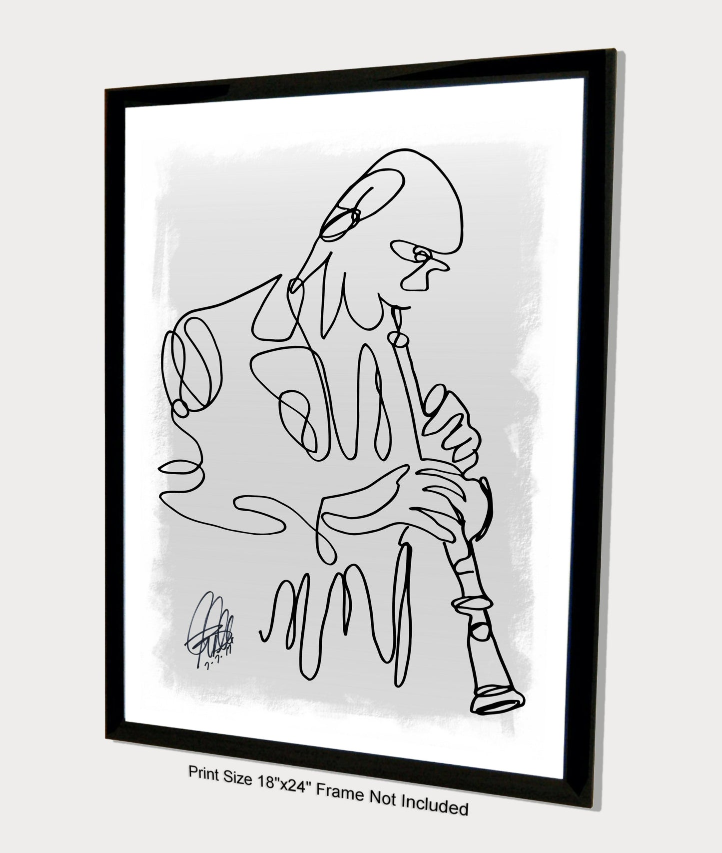 Clarinet Player Classical Music Poster Print Wall Art 18x24