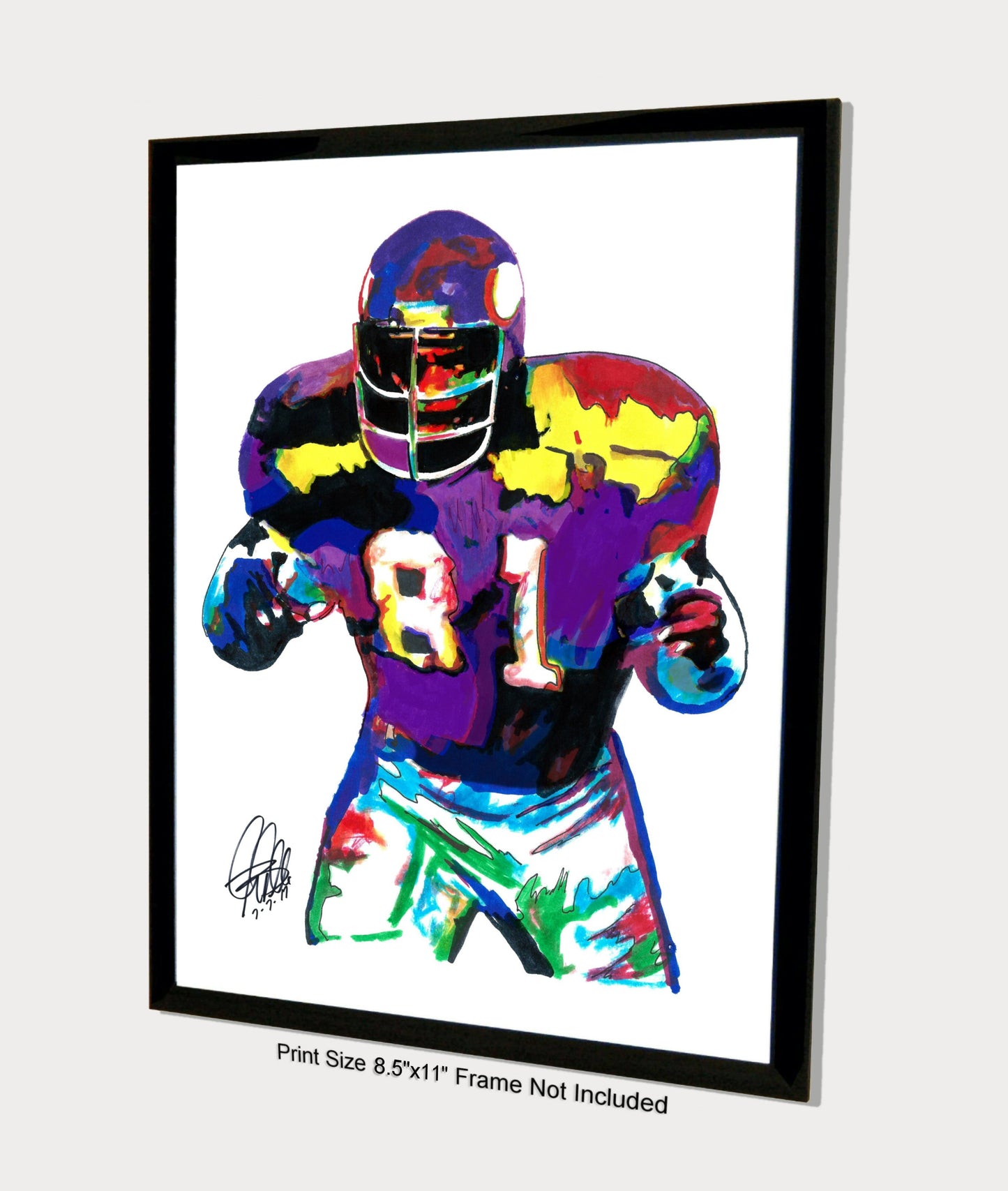 Carl Eller Minnesota Vikings Football Sports Print Poster Wall Art 8.5x11