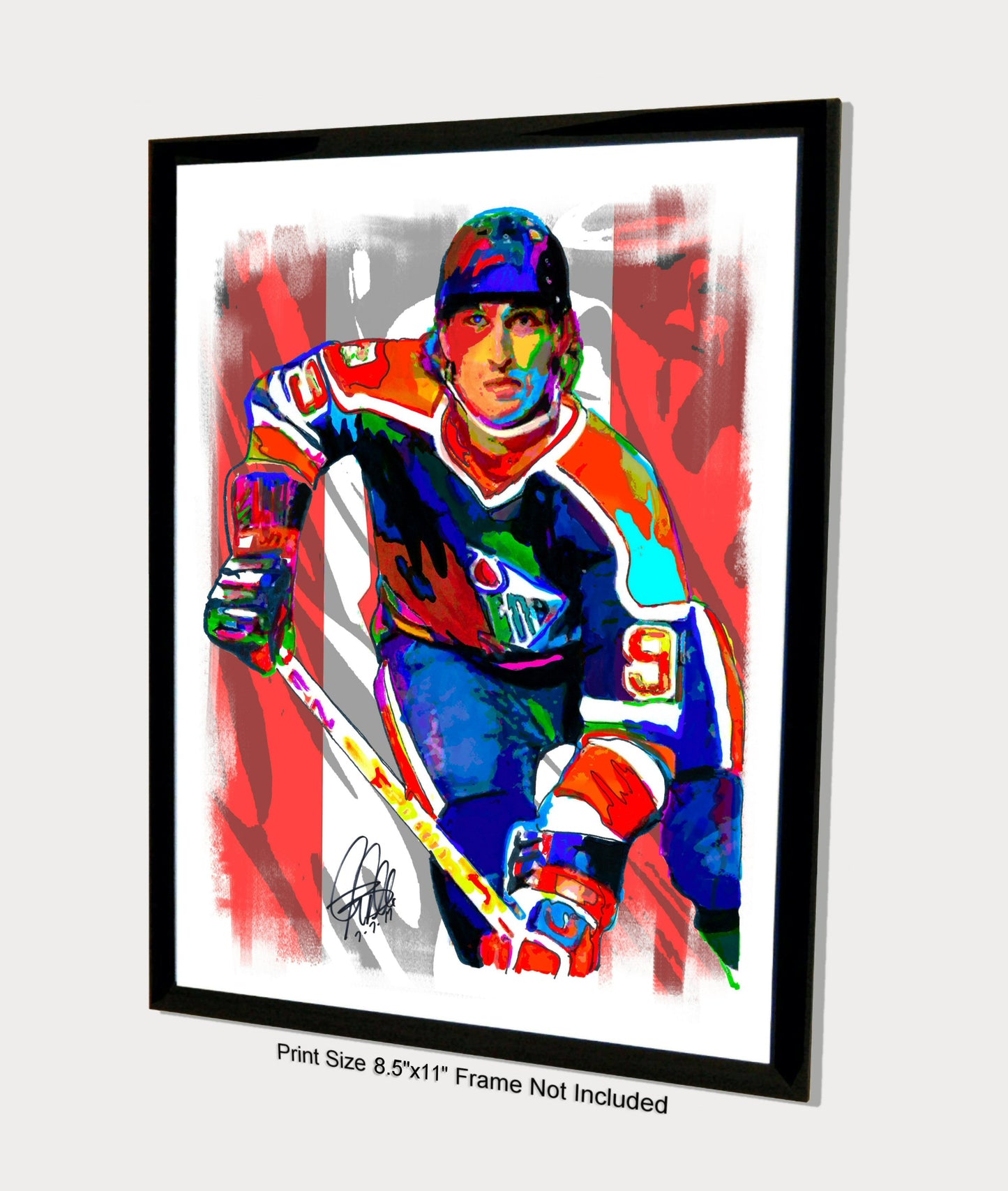 Wayne Gretzky Edmonton Oilers Ice Hockey Sports Print Poster Wall Art 8.5x11