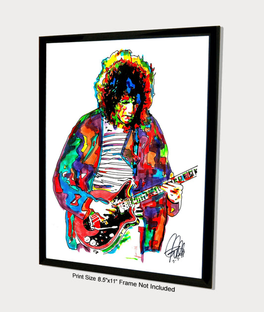 Brian May Queen Guitar Rock Music Poster Print Wall Art 8.5x11