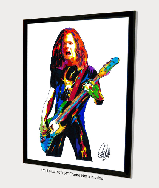 Jason Newsted Metallica Bass Guitar Rock Music Poster Print Wall Art 18x24