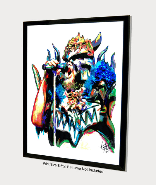 Blothar GWAR Thrash Metal Rock Print Poster Wall Art 8.5x11