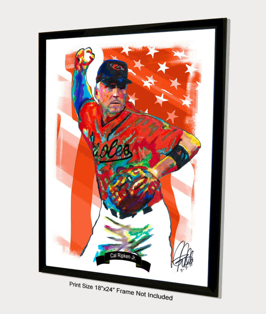 Cal Ripken Jr Baltimore Orioles Baseball Sports Poster Print Wall Art 18x24