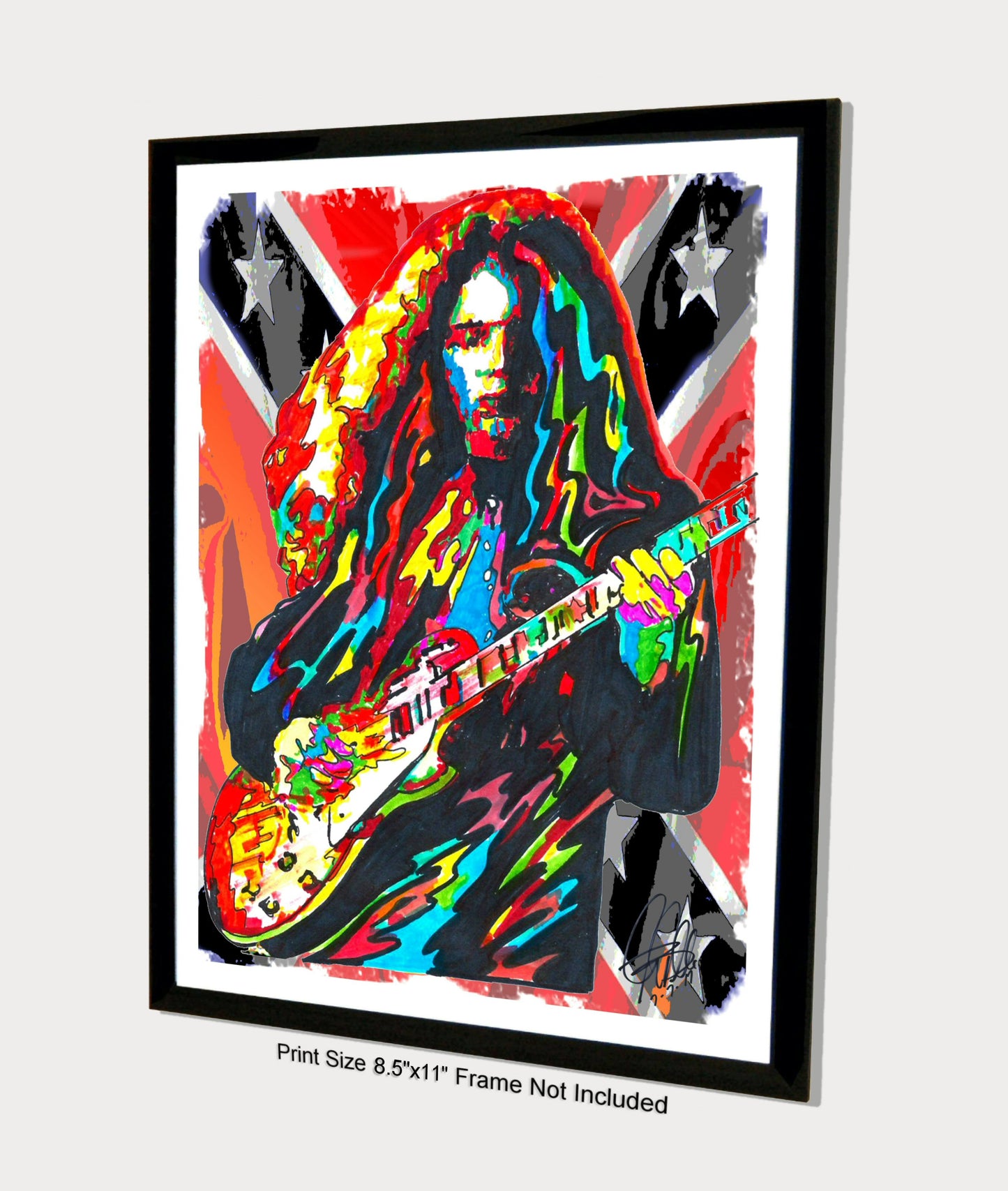 Gary Rossington Lynyrd Skynyrd Guitar Rock Music Poster Print Wall Art 8.5x11