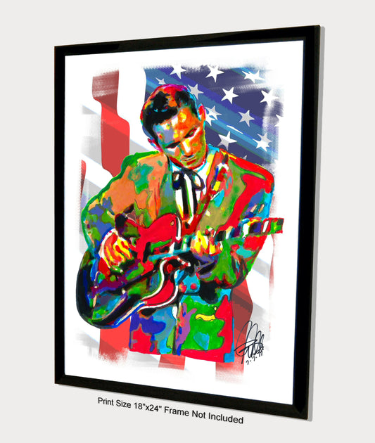 Chet Atkins Guitar Country Music Poster Print Wall Art 18x24