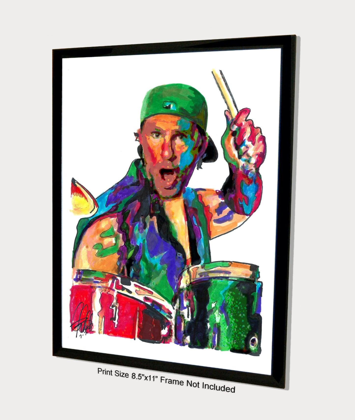 Chad Smith Red Hot Chili Peppers Drums Rock Music Poster Print Wall Art 8.5x11