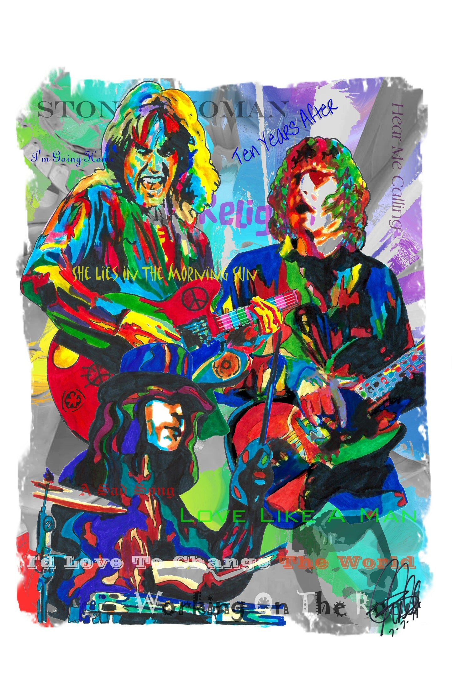 Ten Years After Blues Rock Music Poster Print Wall Art 11x17