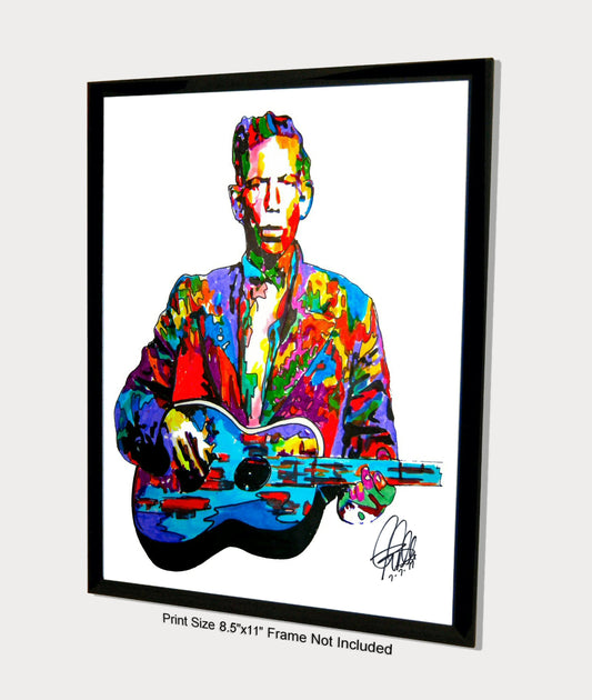 Charlie Patton Slide Guitar Delta Blues Music Print Poster Wall Art 8.5x11