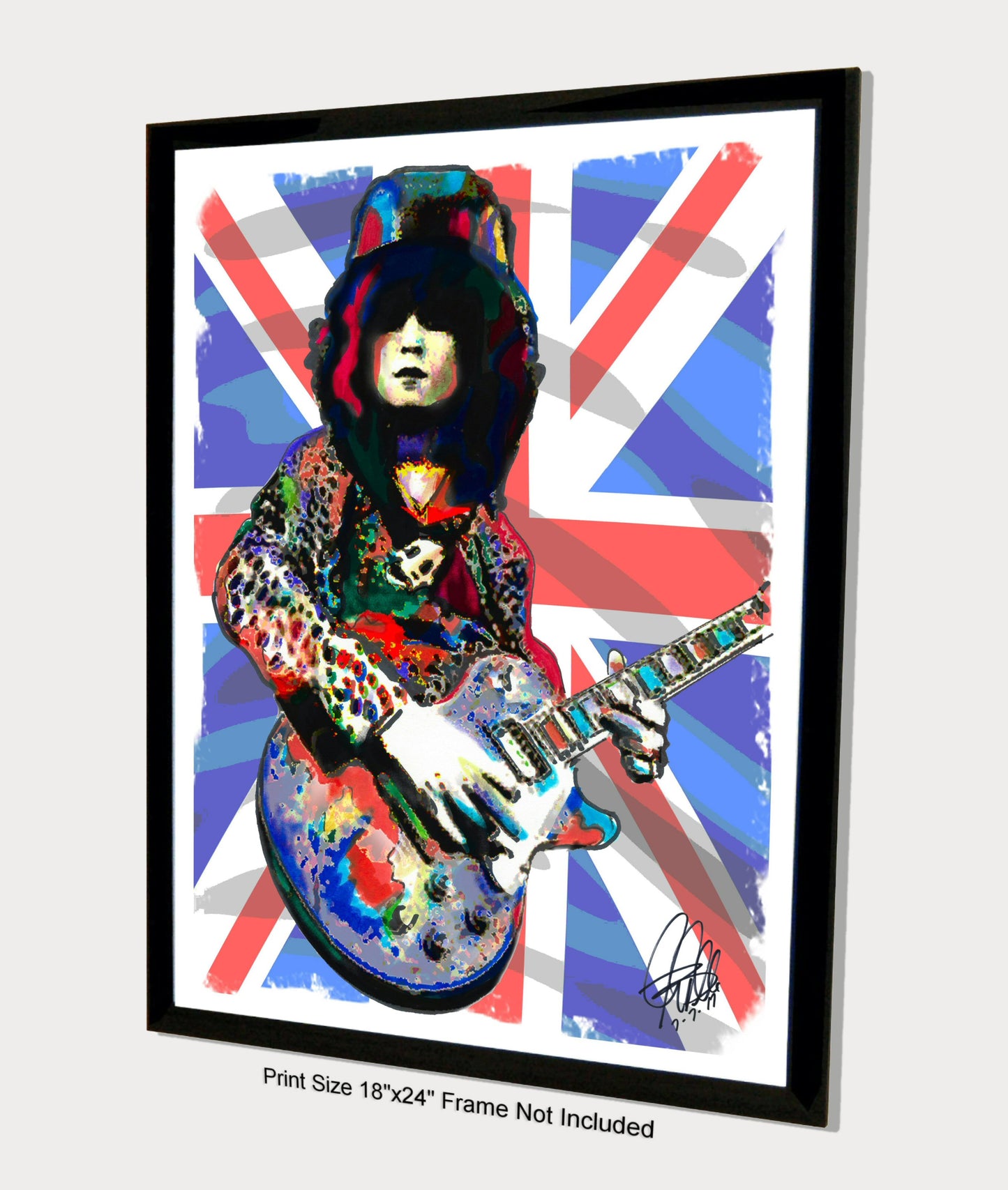 Marc Bolan T Rex Guitar Rock Music Poster Print Wall Art 18x24