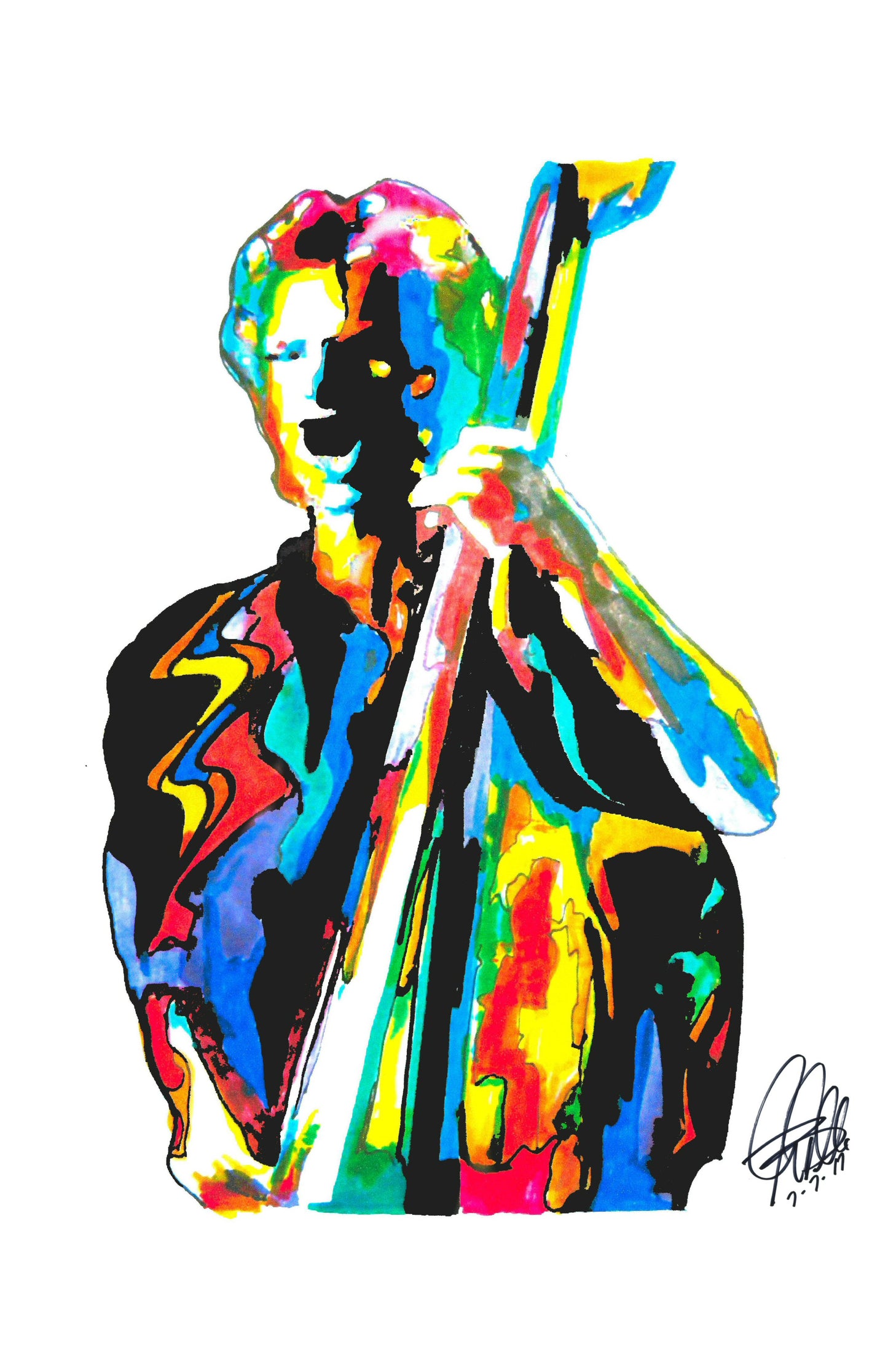 Sting The Police Singer Bass Rock Music Poster Print Wall Art 11x17