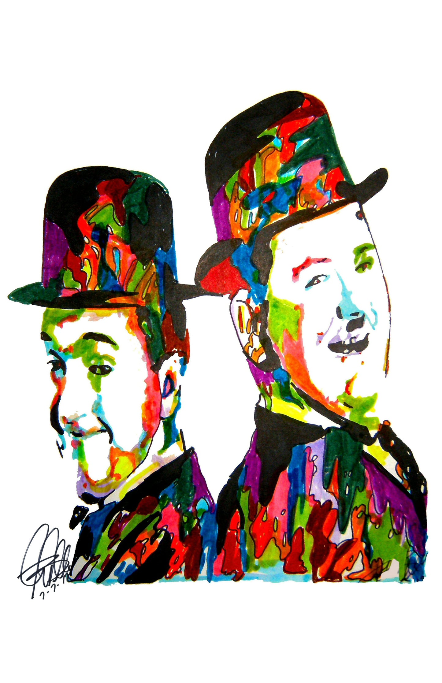 Laurel and Hardy Comedy Poster Print Wall Art 11x17