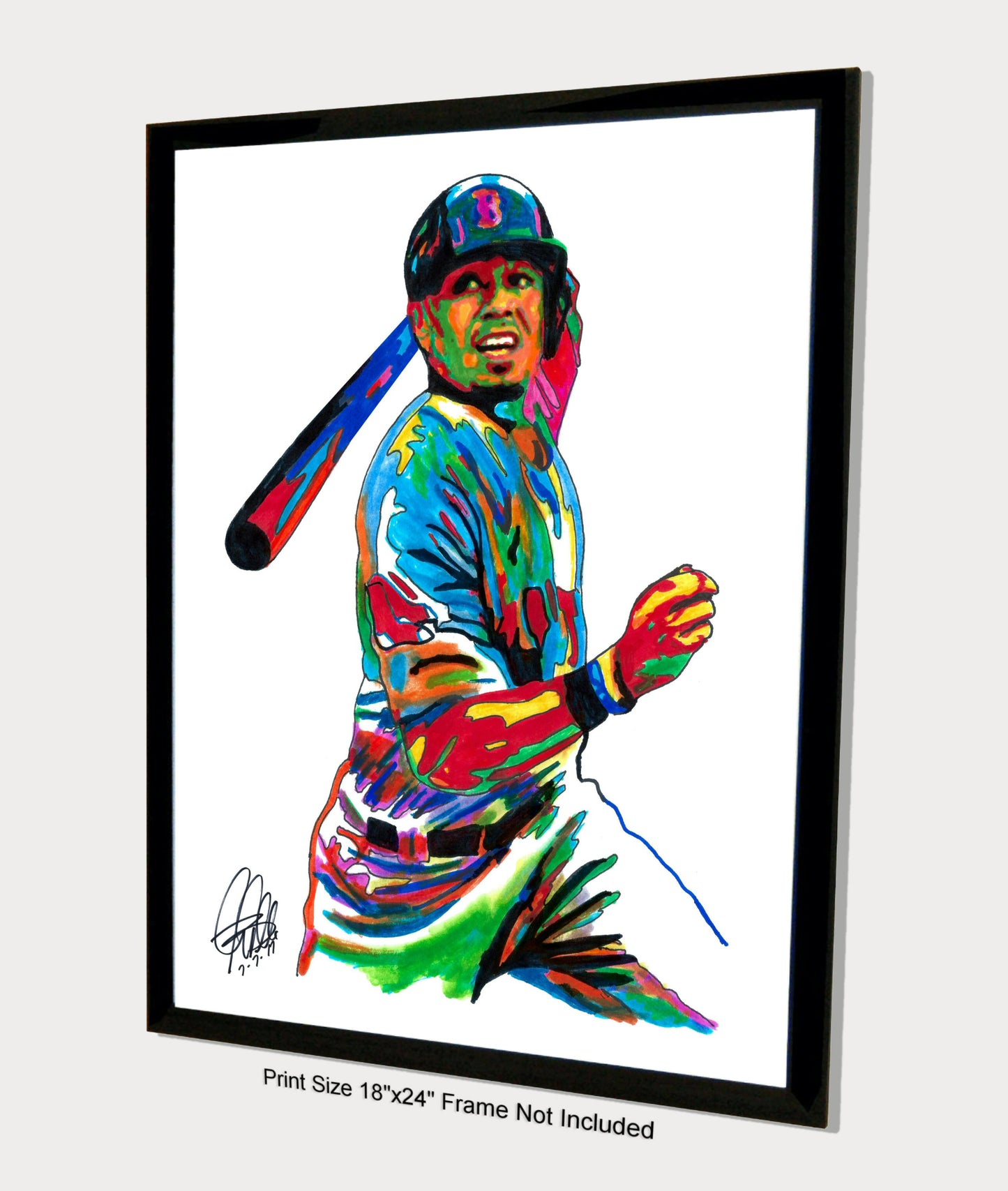 Mookie Betts Boston Red Sox Baseball Sports Poster Print Wall Art 18x24