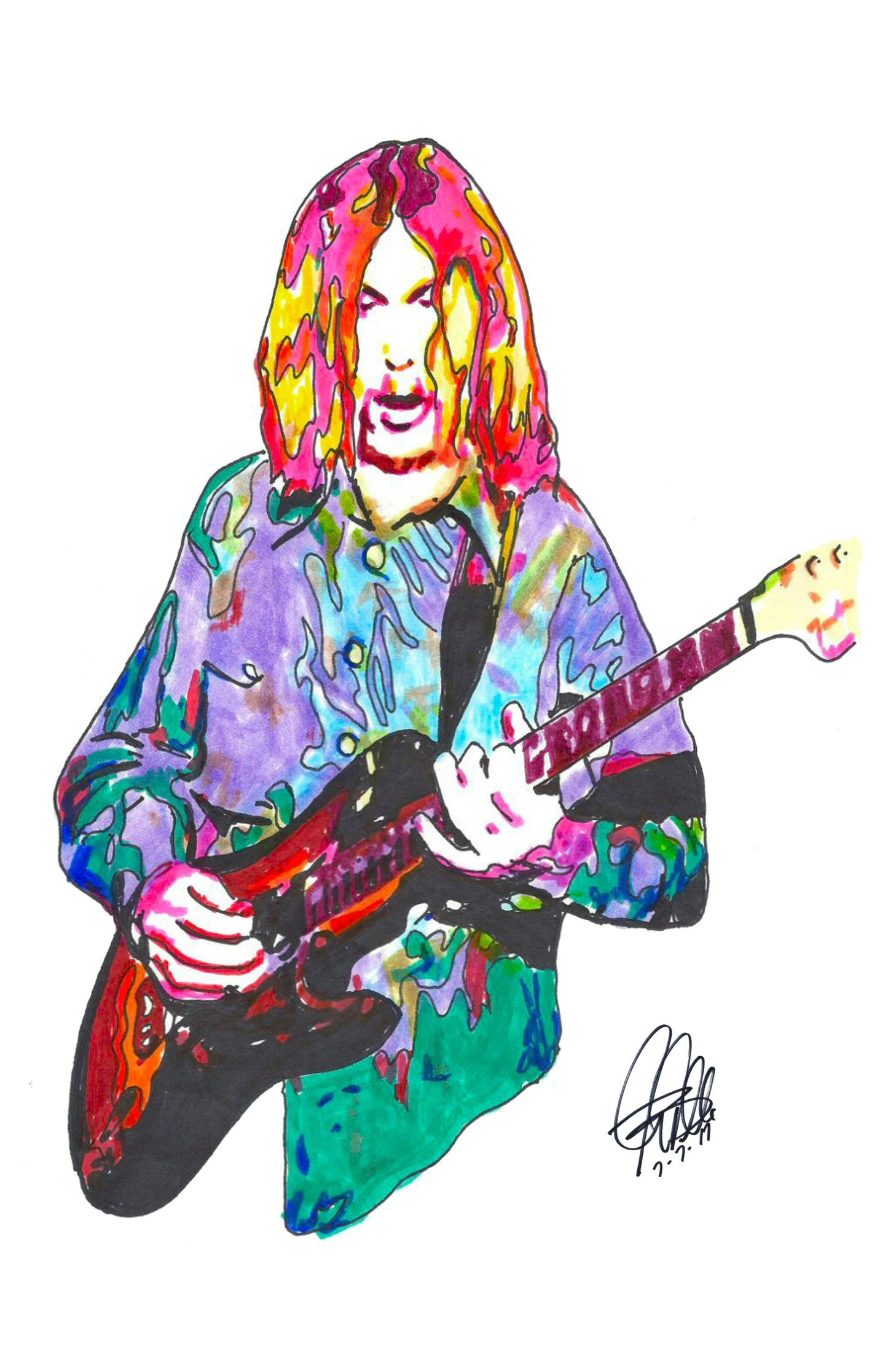 Duane Allman The Allman Brothers Guitar Music Poster Print Wall Art 11x17