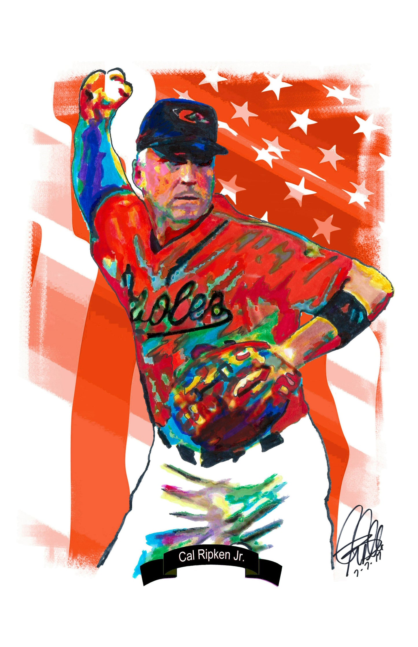 Cal Ripken Jr Baltimore Orioles Baseball Sports Poster Print Wall Art 11x17