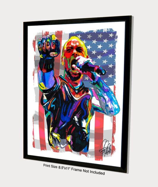 Ivan Moody Five Finger Death Punch Metal Music Poster Print Wall Art 8.5x11